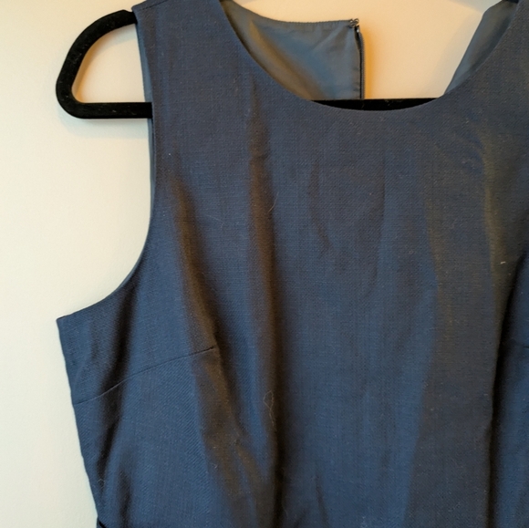 J. Crew Navy Sheath Dress w/ Waist Tabs NWT 12 - Picture 4 of 10